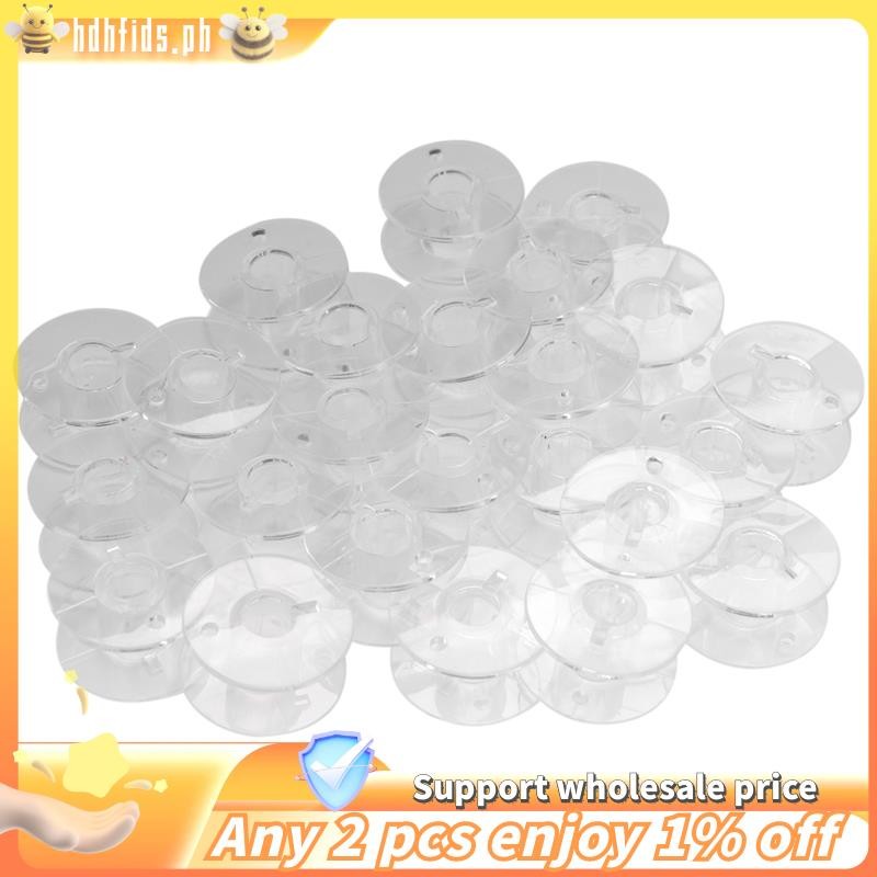 [In stock]25 Clear Plastic Sewing Machine Bobbins Fits Singer Brother