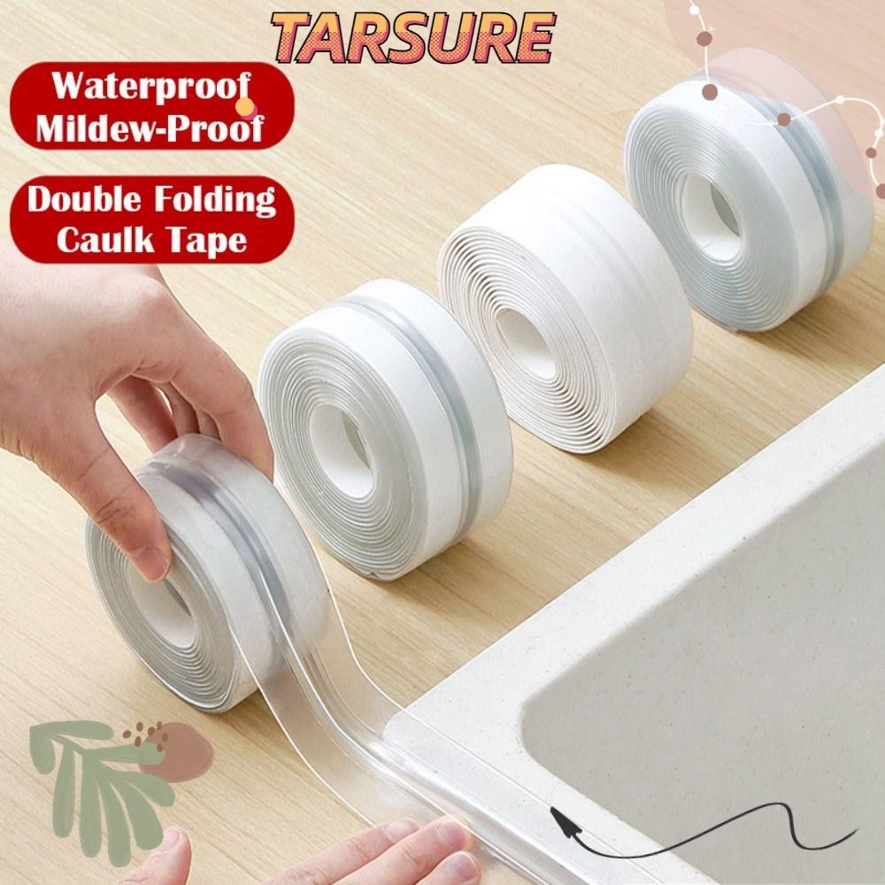 TARSURR Caulk Tape, Double Line Self Adhesive Kitchen Sealant Strip
