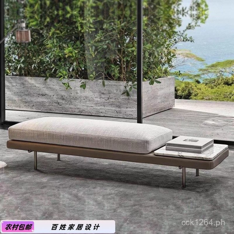 Light Luxury Long Bench Model Room Bedroom High-end Designer Shoe ...