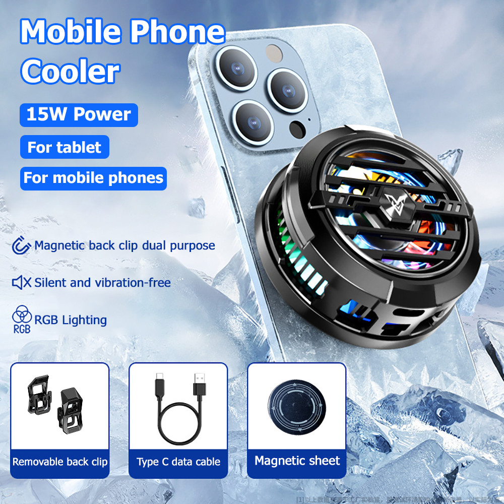 Heat Sink Cooling Fan 15W high-power freezing phone radiator free back ...