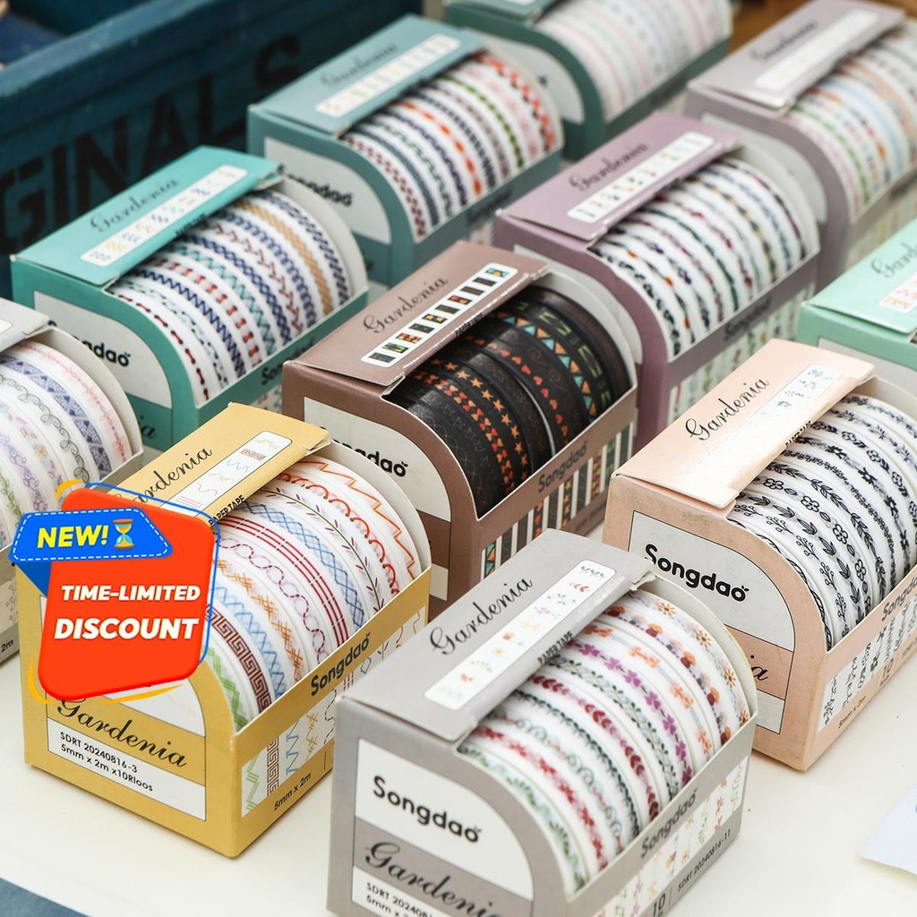 10 Rolls Decorative Diary Notebook and Washi Tape for Journals ...