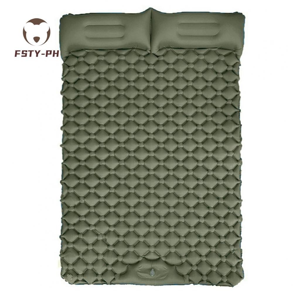 Inflatable Double Sleeping Pad Camping Air Mattress Waterproof and ...