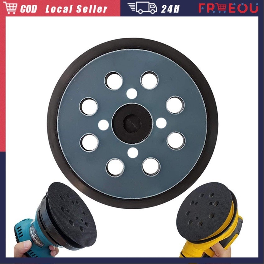 8 Holes Hook and Loop Pad, 5 Inch 125mm Sander Replacement Backing Pad ...