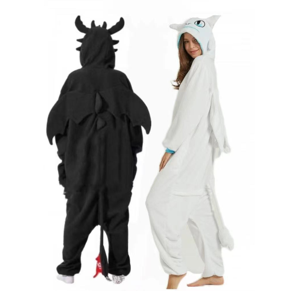 How to Train Your Dragon Cartoon Pajamas Autumn Winter Flannel Toilet ...