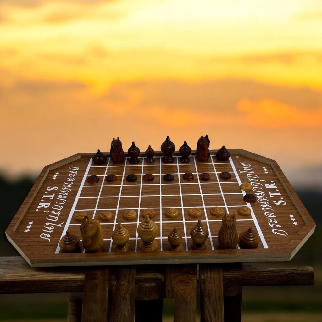 Wooden Chess Set Kandhi With Particle Plywood Board | Shopee Philippines