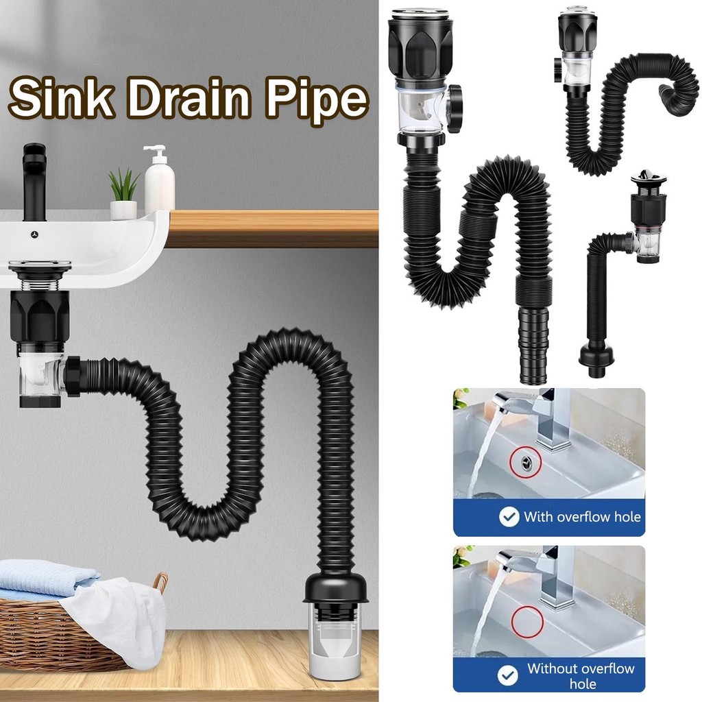Drain Hose for Sink PTrap Hose Sink Pipe Sink Extension Drain Pipe