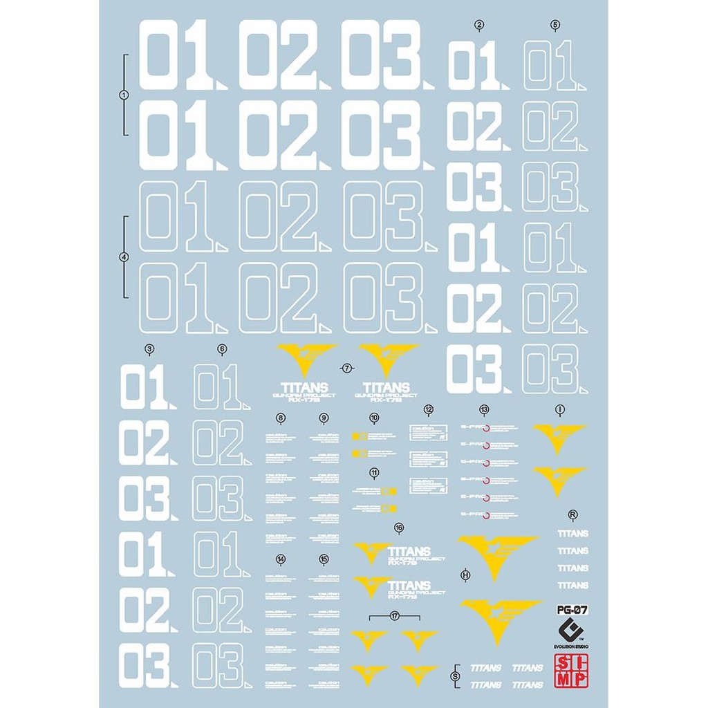 EVO PG Mark-Ⅱ RX-178 Titans Water Slide Decal EVOPG002 | Shopee Philippines