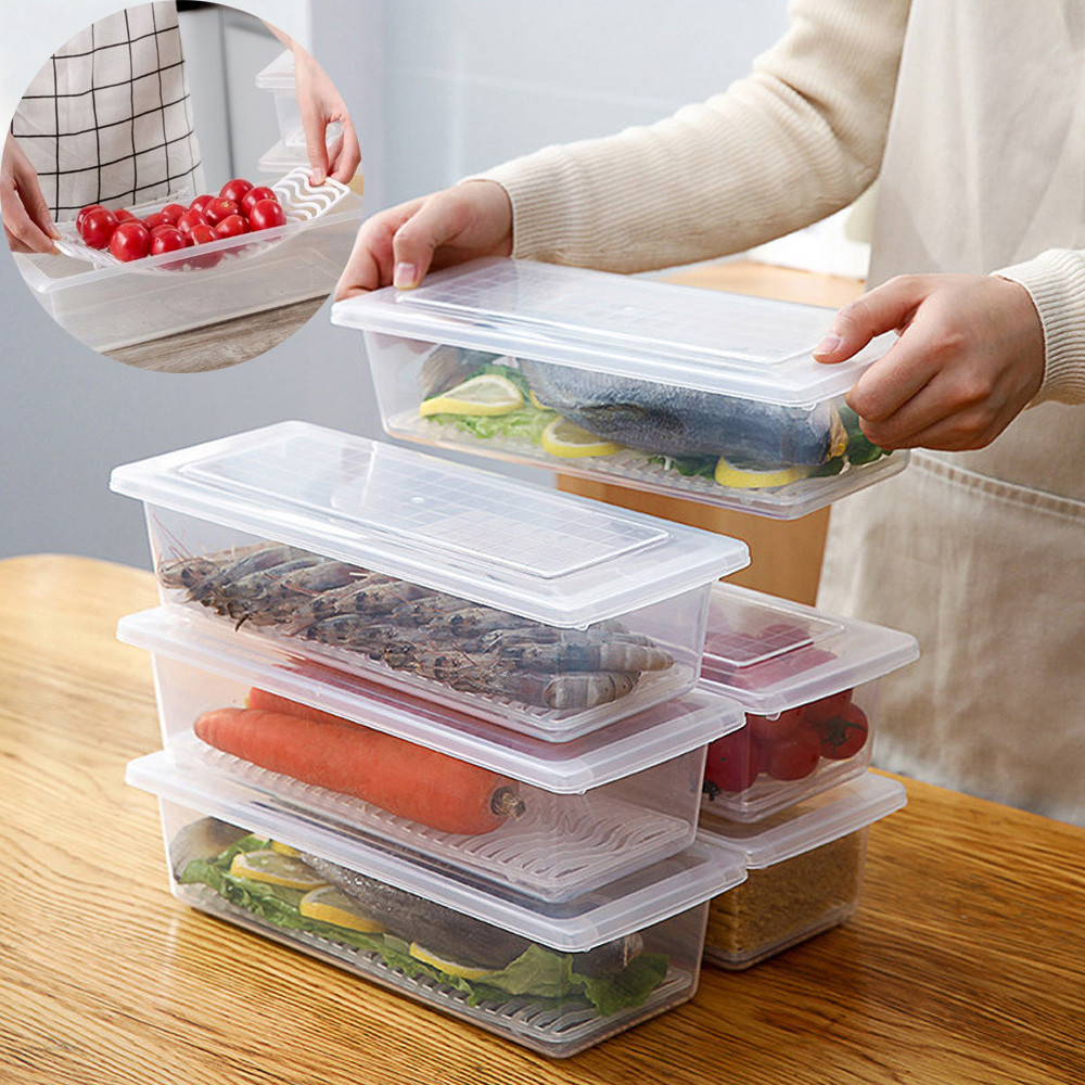 Frozen Meat Refrigerator Storage Box Compartment Food Sub-packed Frozen ...