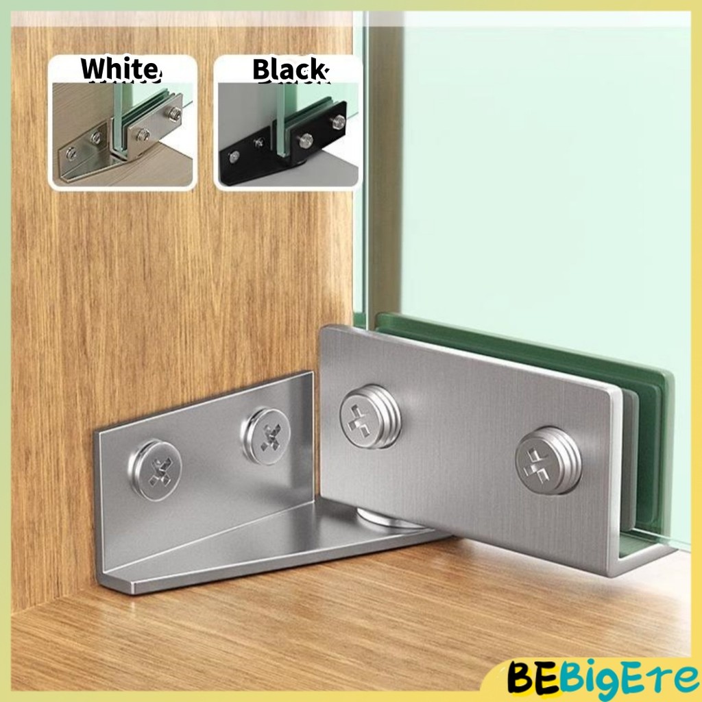 B.E. Non-perforated Glass Door Hinge Wine Display Cabinet Hinge Mounted ...