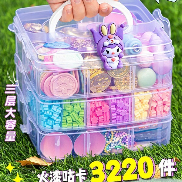 mini storage box plastic storage box Fire Paint Stamp Set Guka Full Set