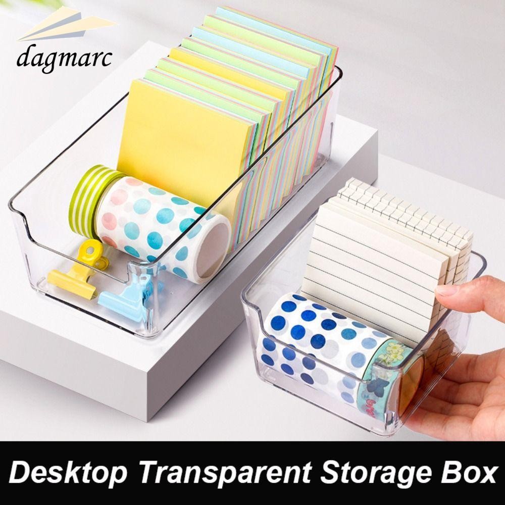 DAGMARC Storage Box Transparent Stationery Container Storage Gift ...