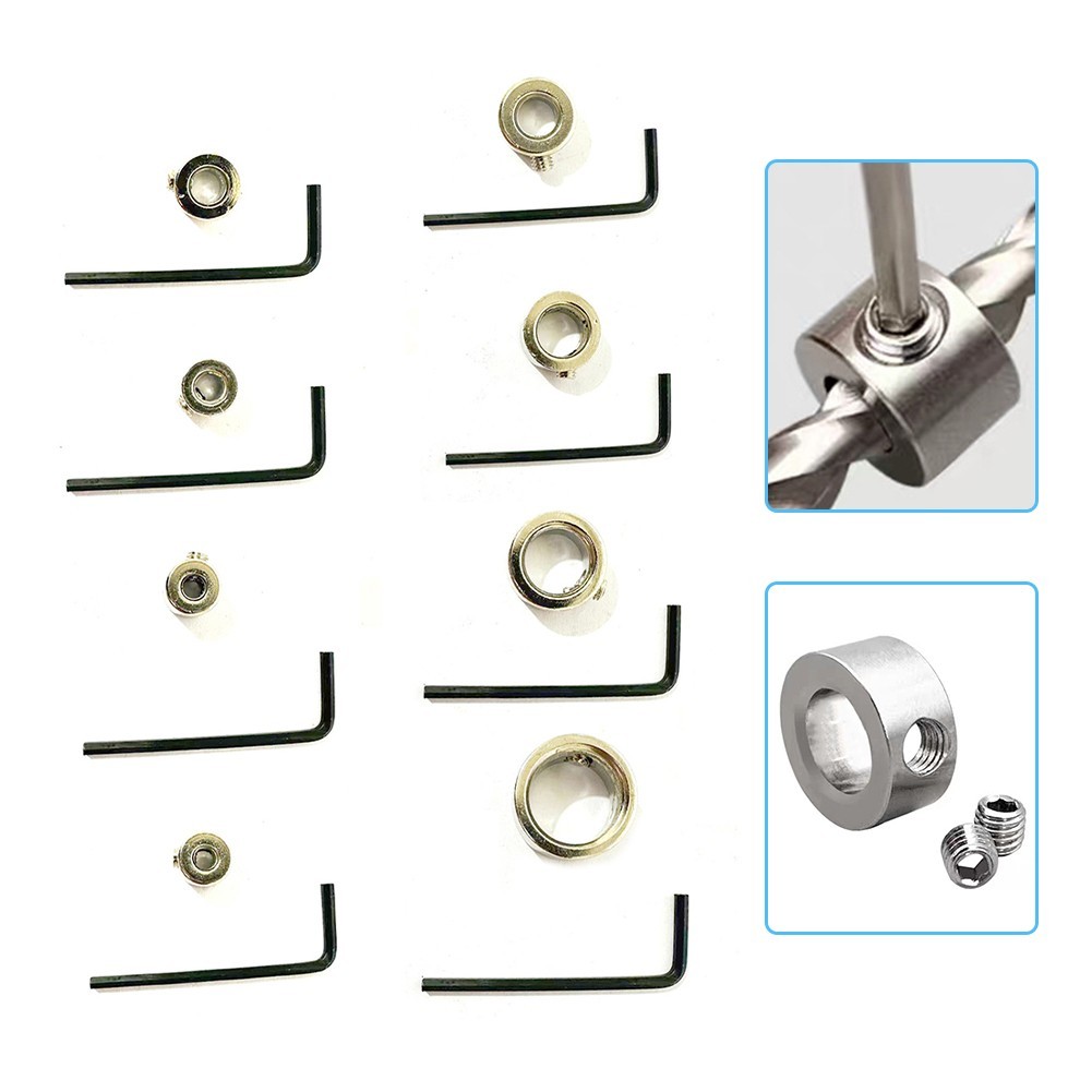 Depth Stop Collars Easy To Use Locks Anywhere Along Bit For Accurate