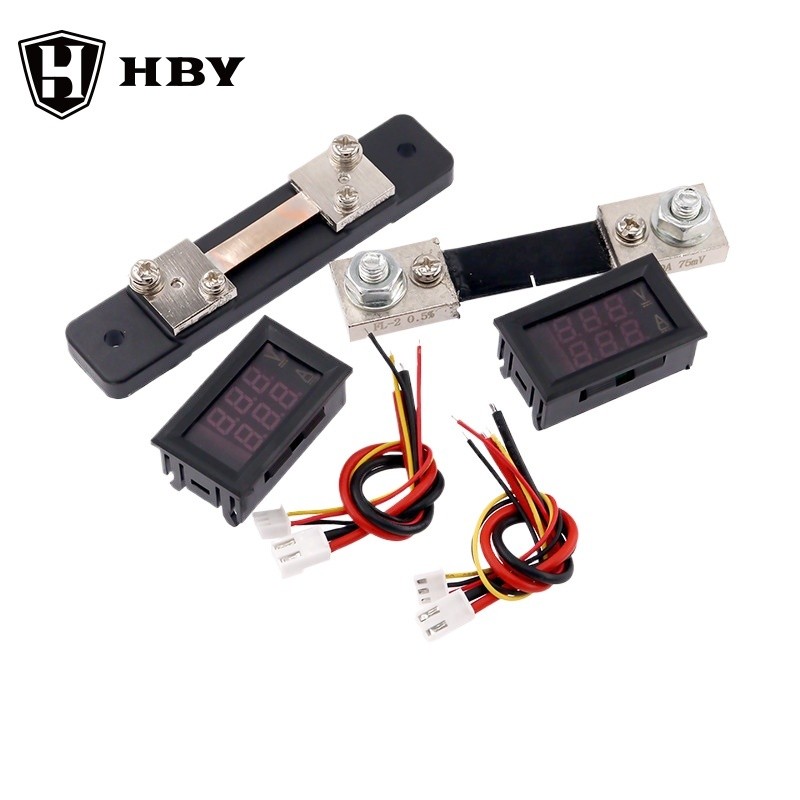 DC0100V 1A 10A 50A 100A Digital Voltmeter Ammeter 2 in1 Multimeter DC4