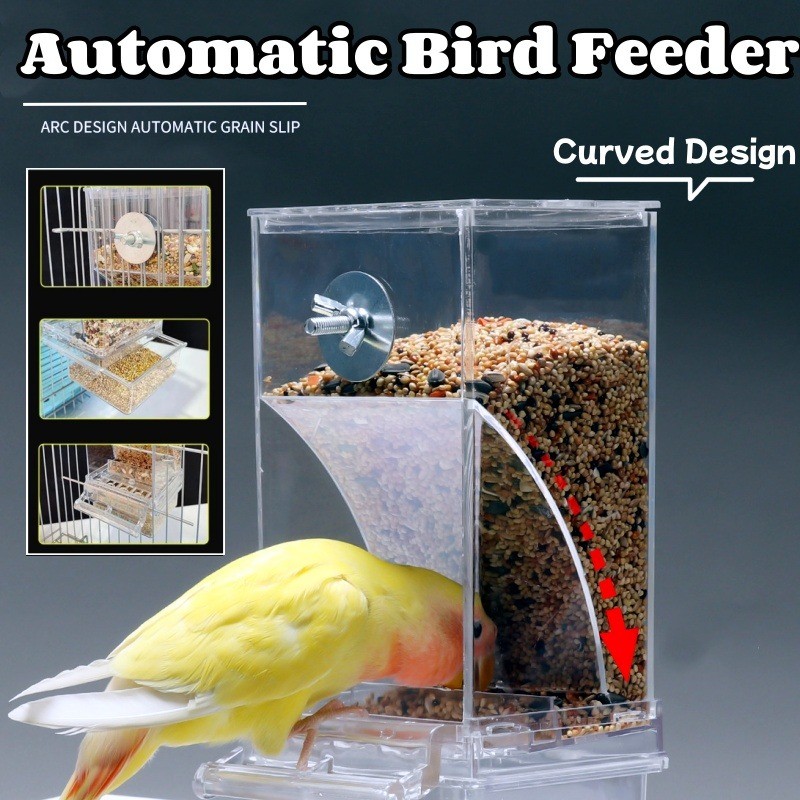 Picture of Hanging Bird Feeder Automatic Bird Cage Parrot Feeding Dispenser Bird ...
