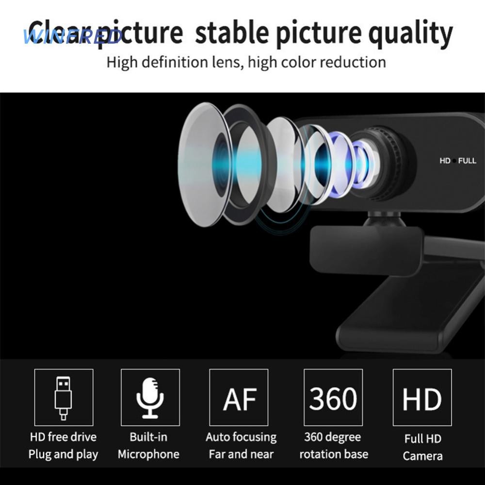 USB HD 1080P/2K Computer Web Camera with Microphone Computer Camera ...
