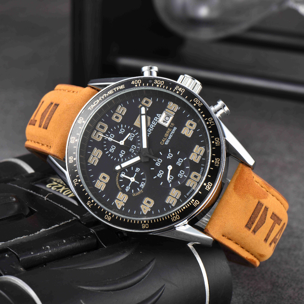 Tag TAG Howard Yacarai Series Black Silver Dial Three Eyes Sun Look Men ...