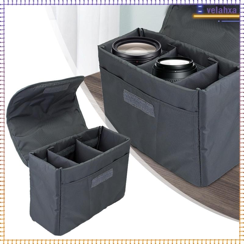 [Velahxa] Camera Bag Insert Lens Storage Bag Detachable Divider Thick
