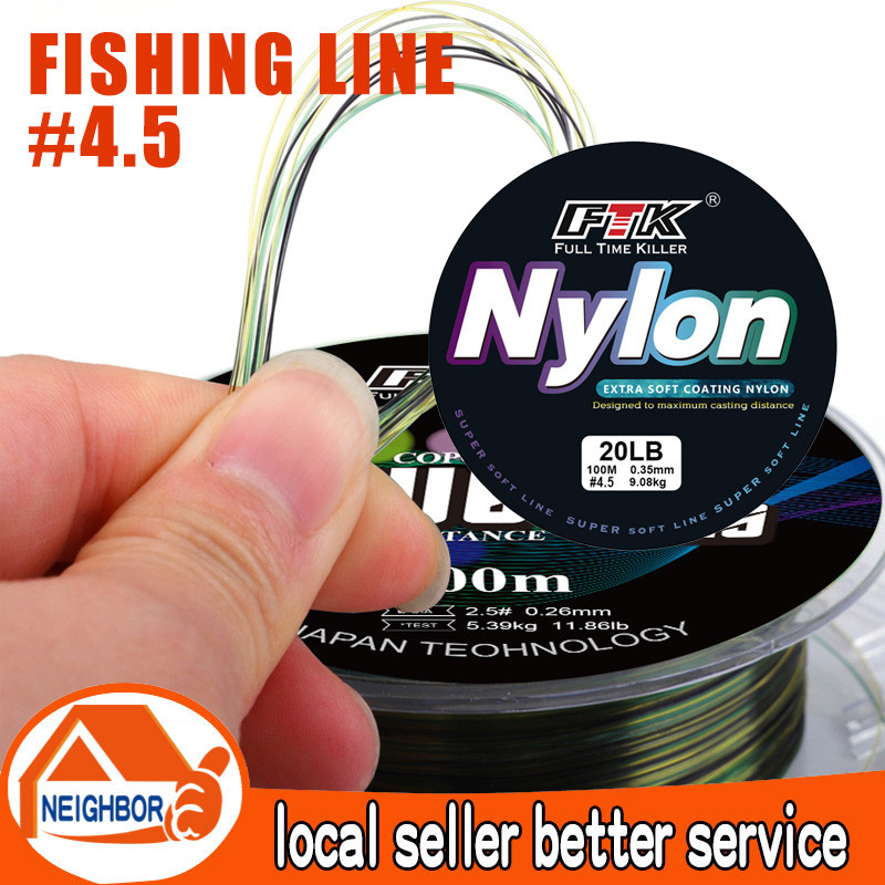 100M Fishing Line Nylon Line Super Durable Sea Fishing Long Throw 20LB