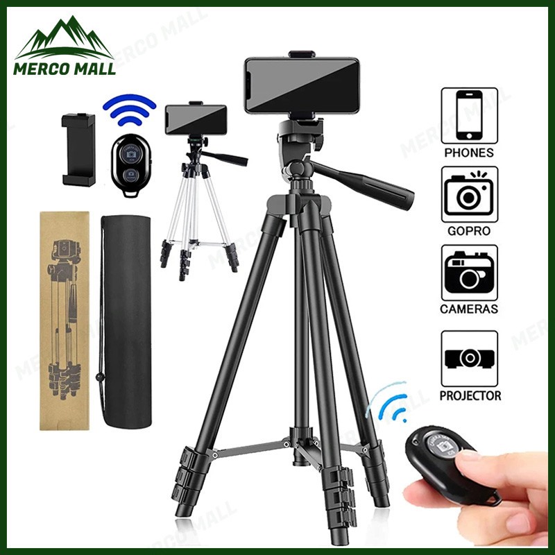 3120 Phone Tripod Stand 102cm Universal DSLR Photography for Gopro IPhone  Phone Aluminum Travel Tripod Par with Selfie Remote
