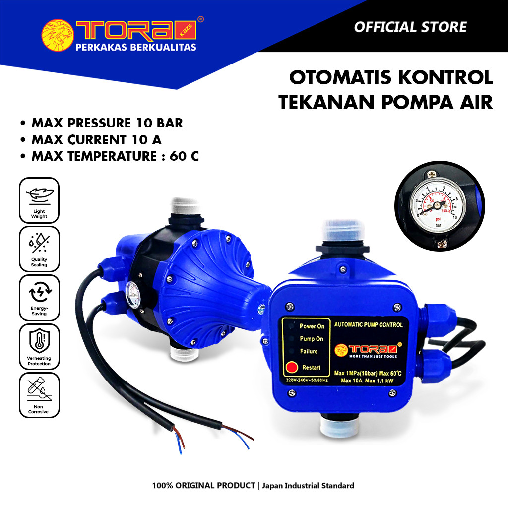 TORA Automatic Pressure Control Water Pump 10 Ampere 10 Bar - Automatic ...