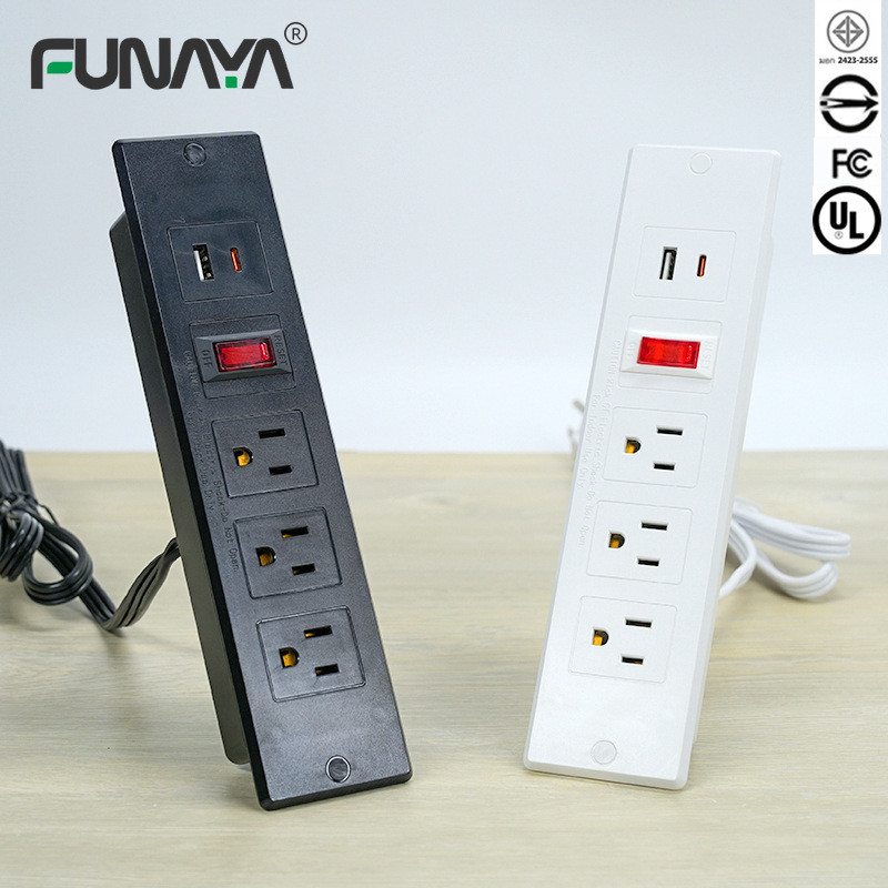 US Recessed Built-in Table Socket with USBA Type-c Overload Overcurrent ...