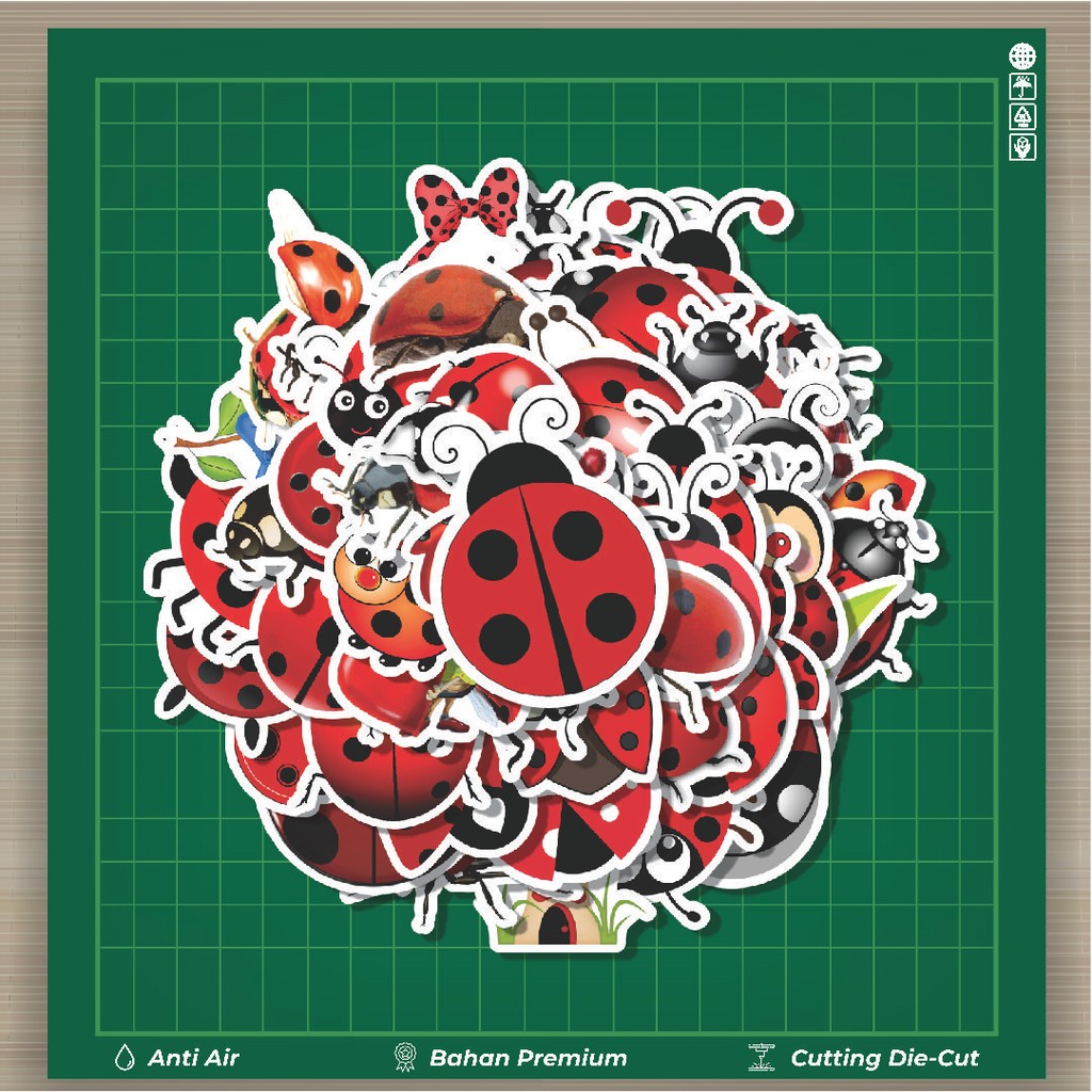 HOT 50 PCS STICKERS Ladybug/Ladybird Series 1 Fashion Cars Decal Cool ...