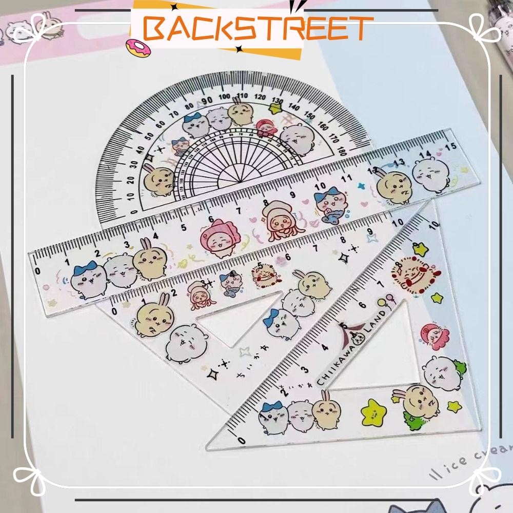 BACKSTREET 1 Set Metric Ruler, High Appearance Plastic Measuring Too ...