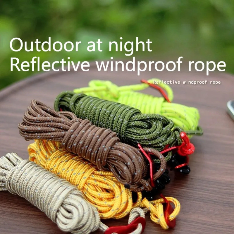 4MM Reflective Wind Rope for Outdoor Awning 4M Camping Tent Draw Rope ...