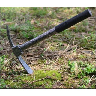 RQ+＞Garden Tool Small Hoe Mattock Rubber Handle/Dual-Purpose Hoe (Flat ...