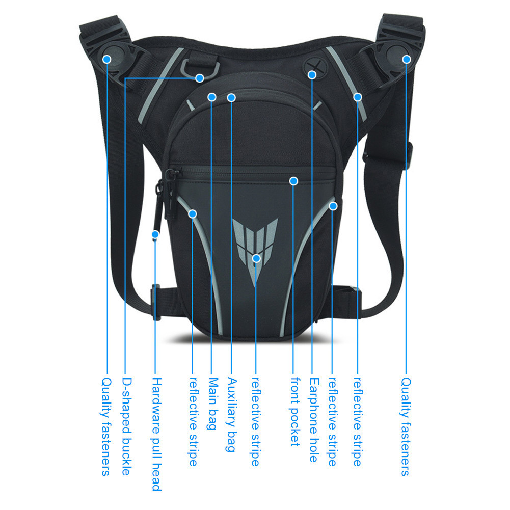 Men Motorcycle Leg Bag Waterproof Thigh Belt Hip Hum Messenger Waist