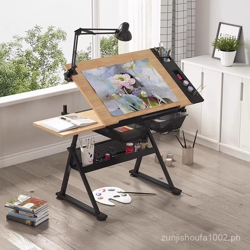 Solid Wood Adjustable and Tilting Painting Table Desk Art Artboard ...