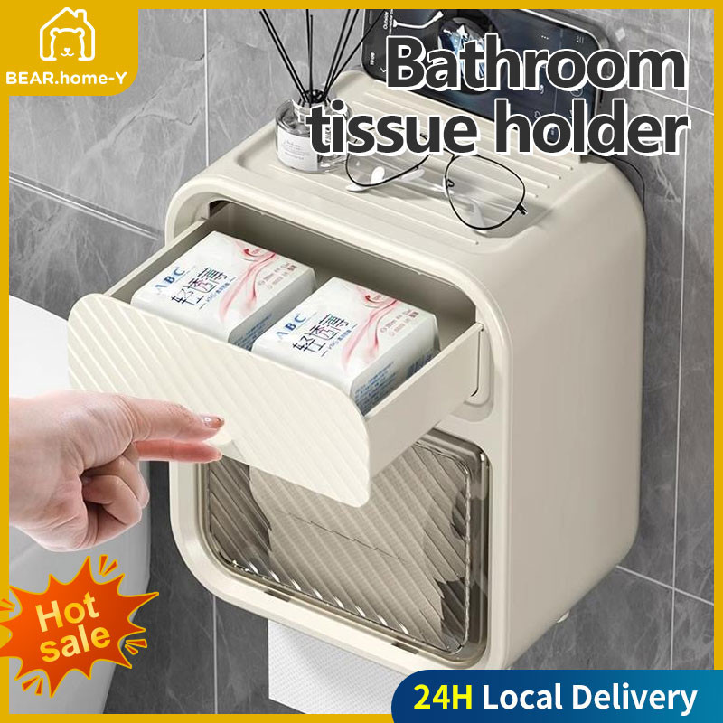 Toilet tissue holder Wall mounted bathroom tissue holder Paper drawer ...