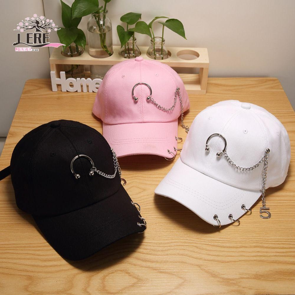 JEREMY1 Baseball Cap Korean Hip Hop Punk Cotton Chain Male Female Girls ...