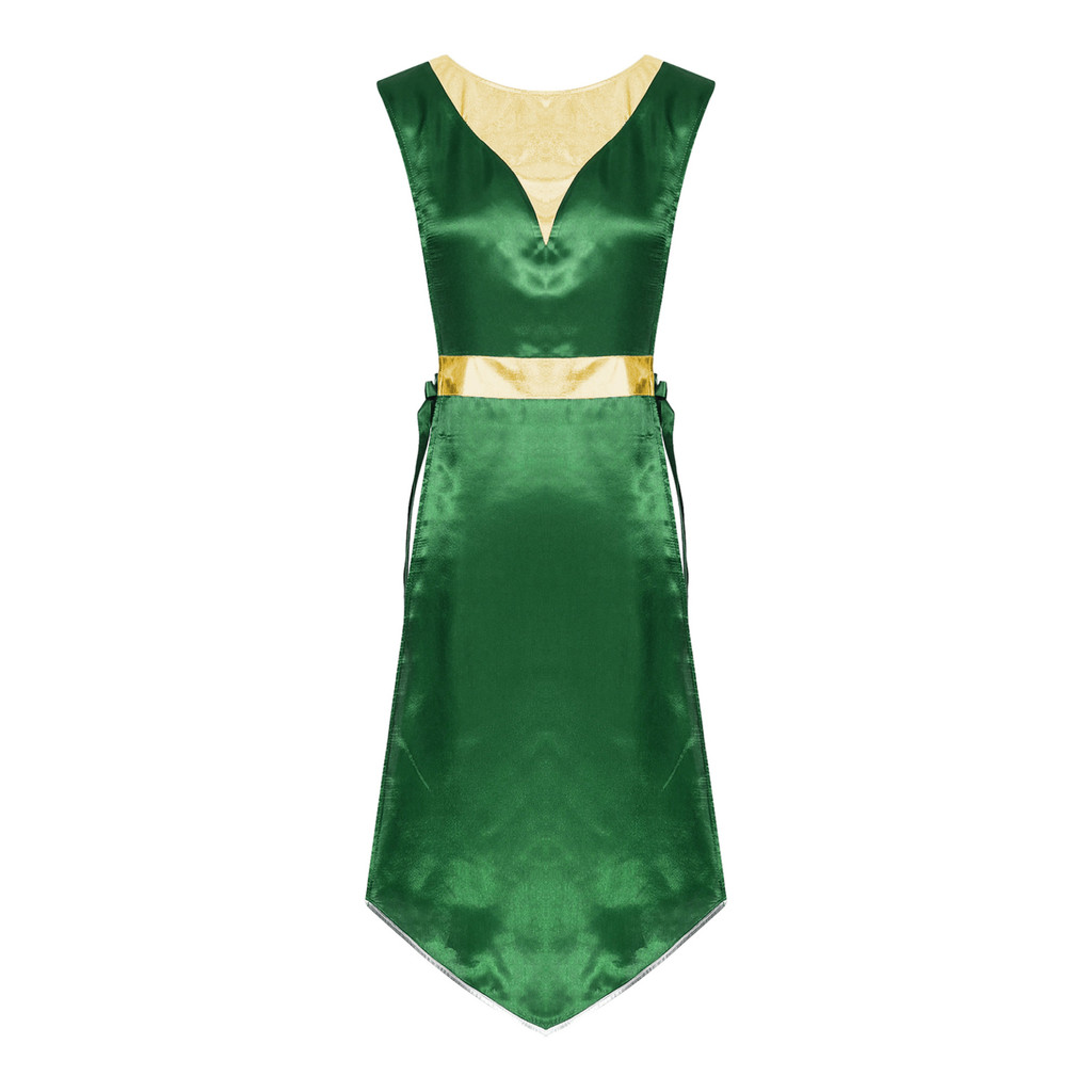 Women Church Choir Worship Tunic Dress Praise Lyrical Liturgical Dance  Performance Costume Sleeveless Lace-Up Sides Split Metallic Satin Robe Gown  Dancewear | Shopee Philippines