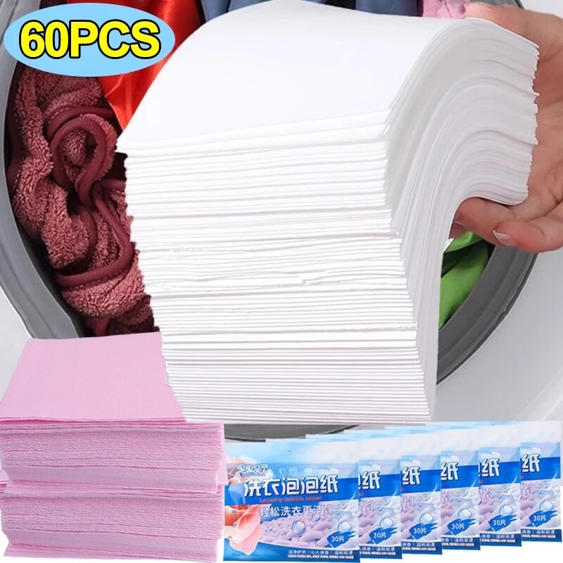 nxp60Pcs Laundry Tablets Strong Washing Powder Laundry Soap Washing