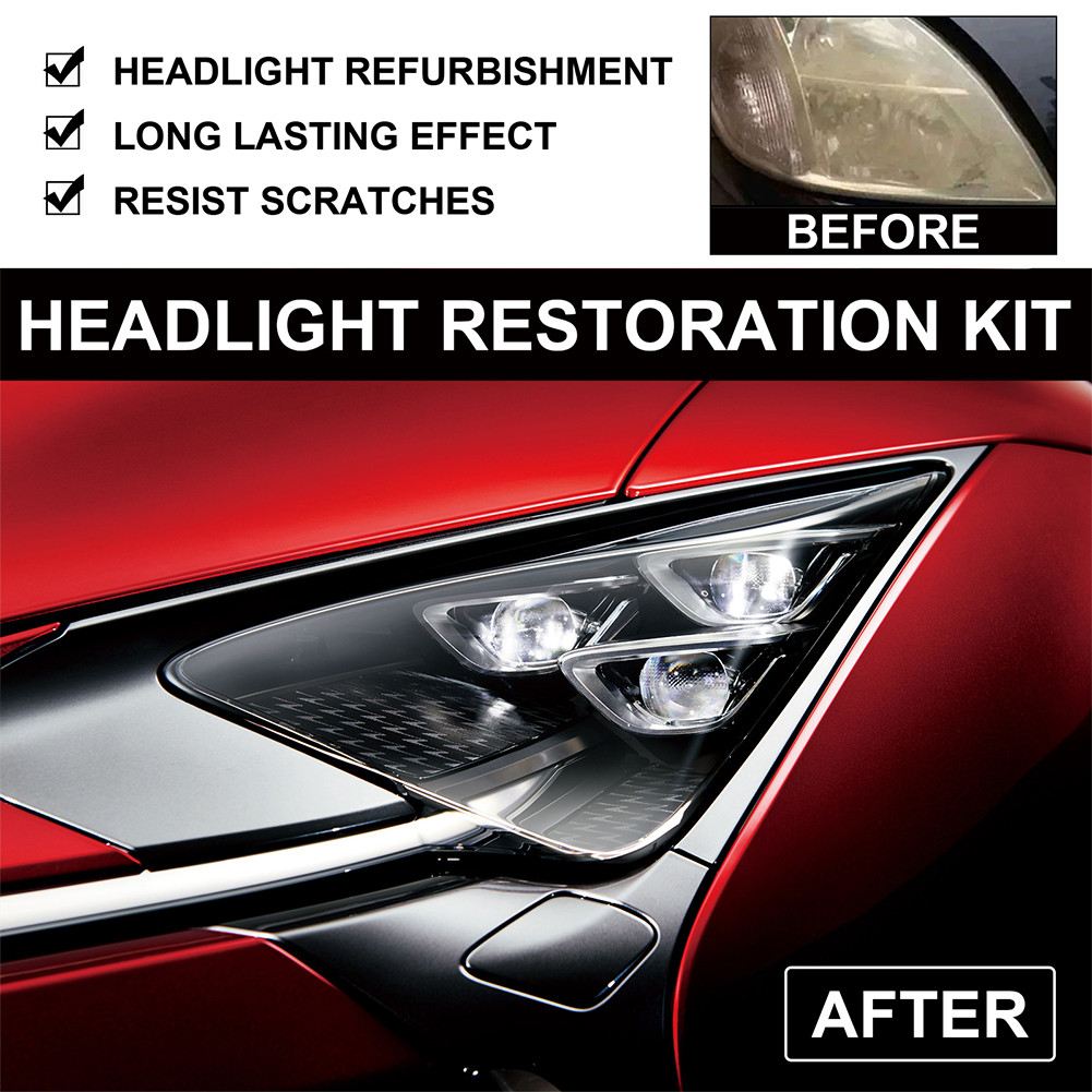 Car Headlight Restoration Set Headlamp Cover Scratch Remover for Car