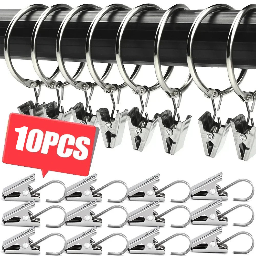 Stainless Steel Curtain Clips with Hook - Home Room Photo Decoration ...