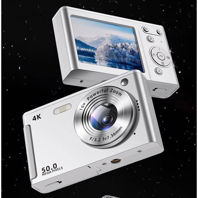 Digital Camera HD Retro 4K Student CCD 16x Zoom Face Beauty Photo AF ...