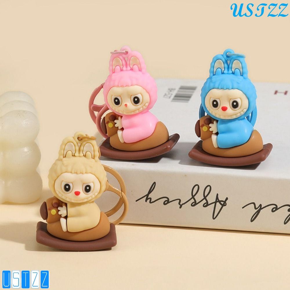 USTZZ Labubu Doll Keychain, Anti-lost Backpack Charms Labubu PVC ...