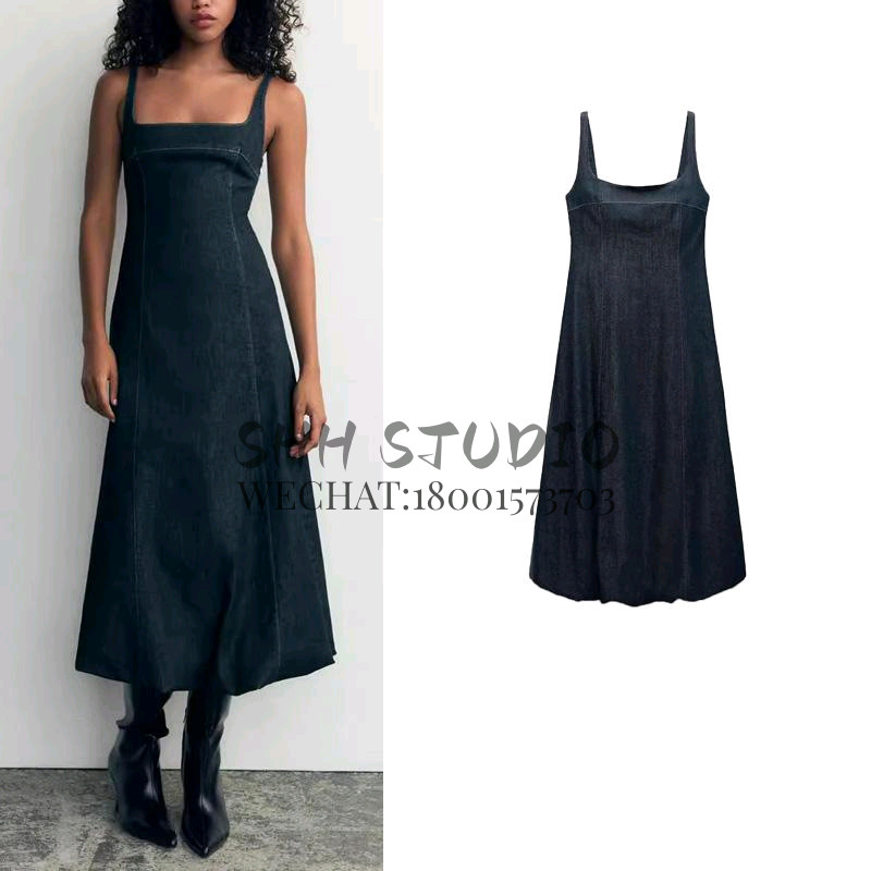 Zara Balloon Version Denim Dress 6929283 Shopee Philippines