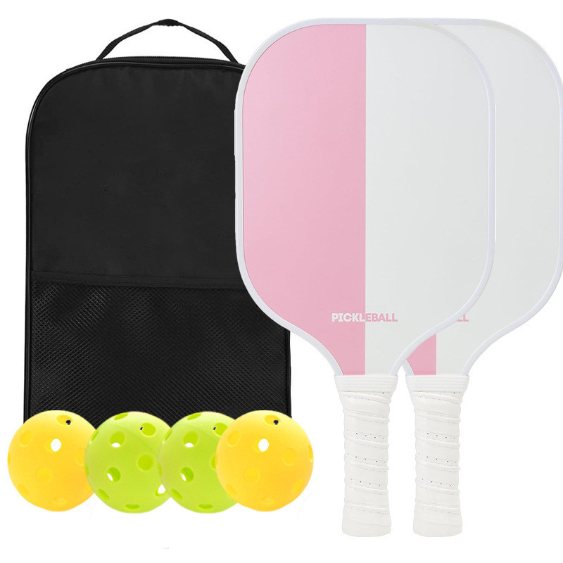 Pink Fiberglass Pickleball Paddles Set of 2 Rackets, Pickle-Ball ...