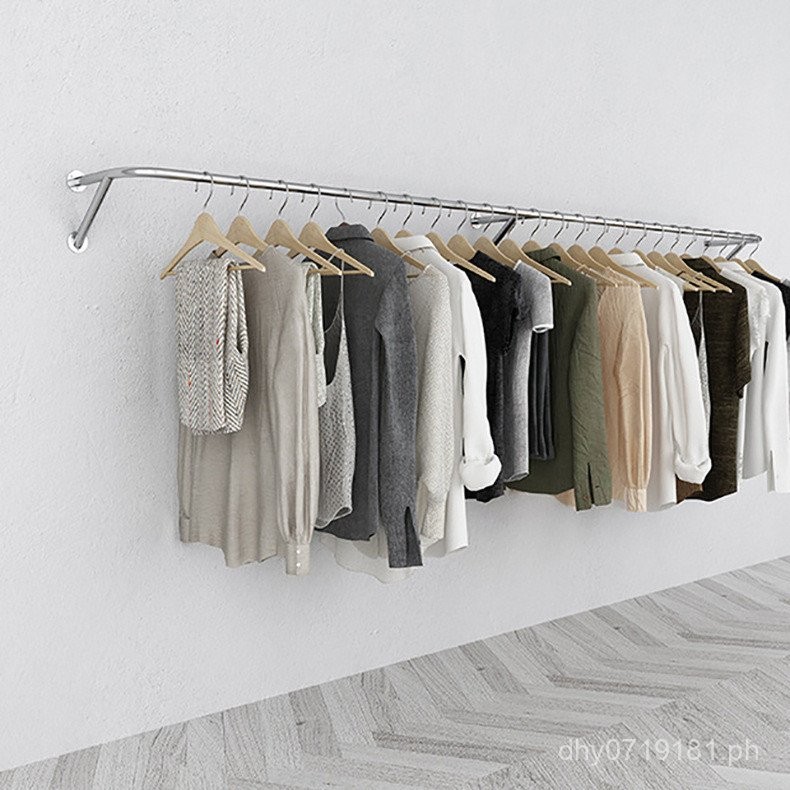 Wall-Mounted Storage Rack for Clothes, Clothing Store Hanging Rack ...