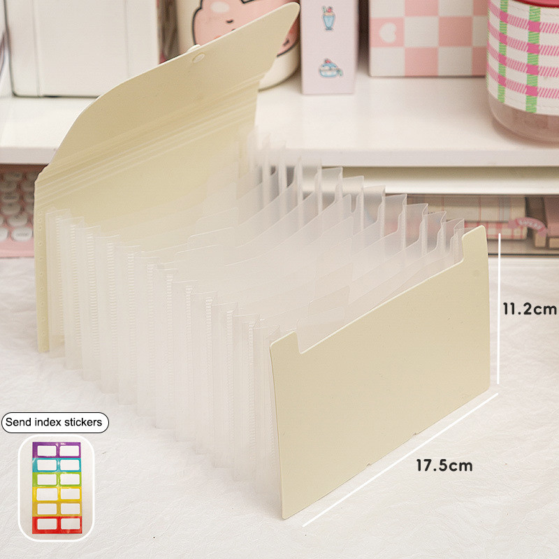 [Newfword] 12 Layers Stickers Bills Cards Collect Storage File Folder ...