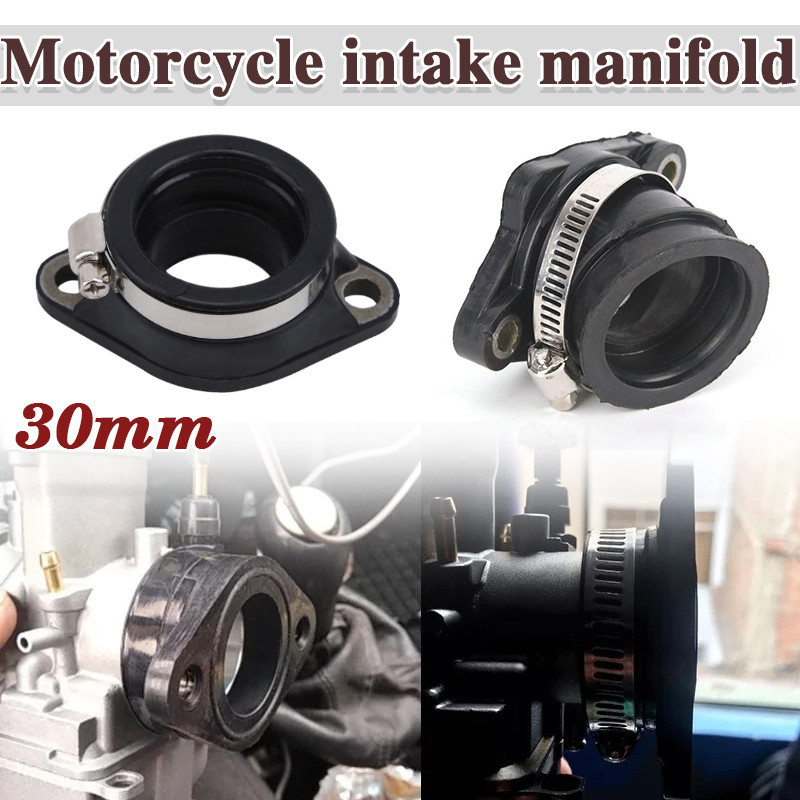 Motorcycle Carb Rubber Adapter Bike Intake Manifold Intake Pipe