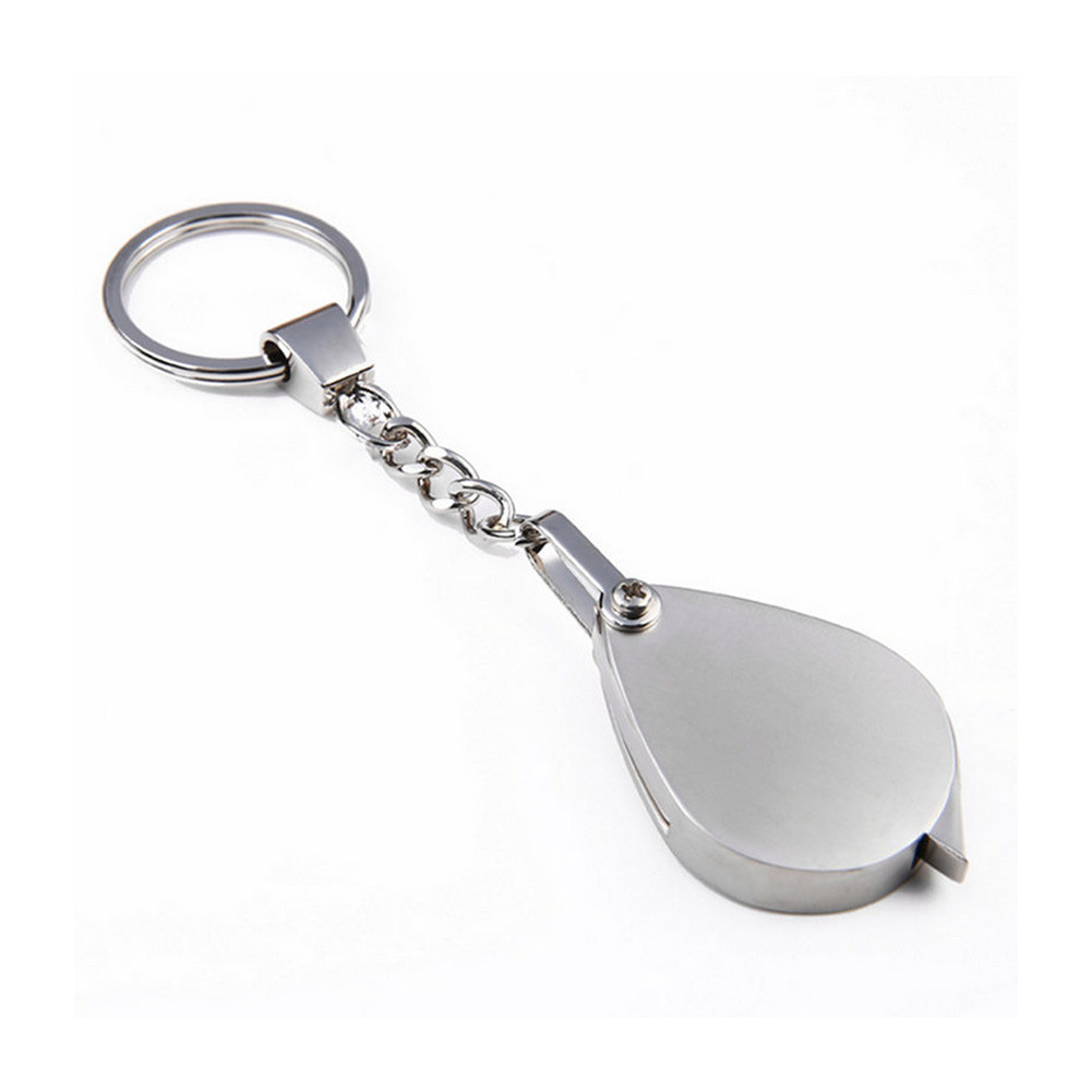 Portable 15X Folding Key Ring Magnifier Key Chain Magnifying Glass ...