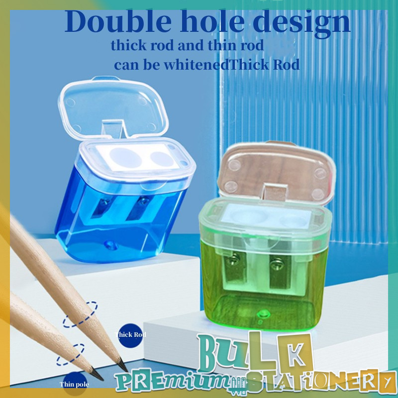 Bulk Double Hole Pencil Sharpener with Container Student Stationery ...