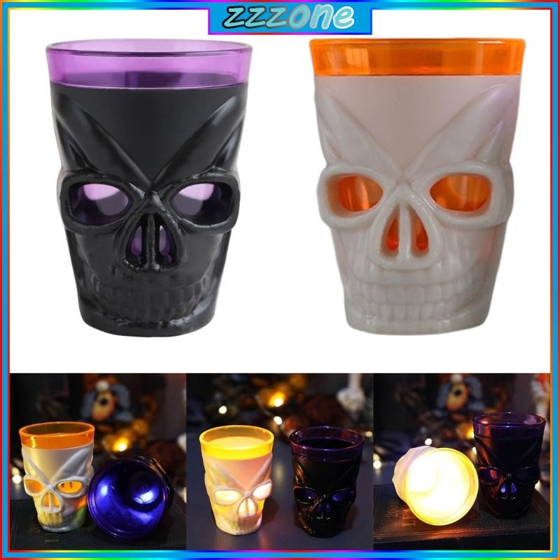 zzz Spooky Halloween Lighted LED Skull Head Wine Cup Bring Joy to Your ...