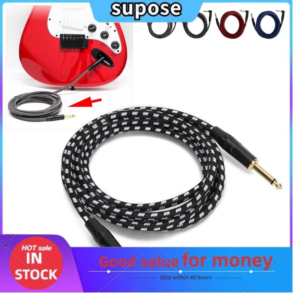 Supose Electric Guitar Amplifier Cord Durable Cable Plug And Play 6