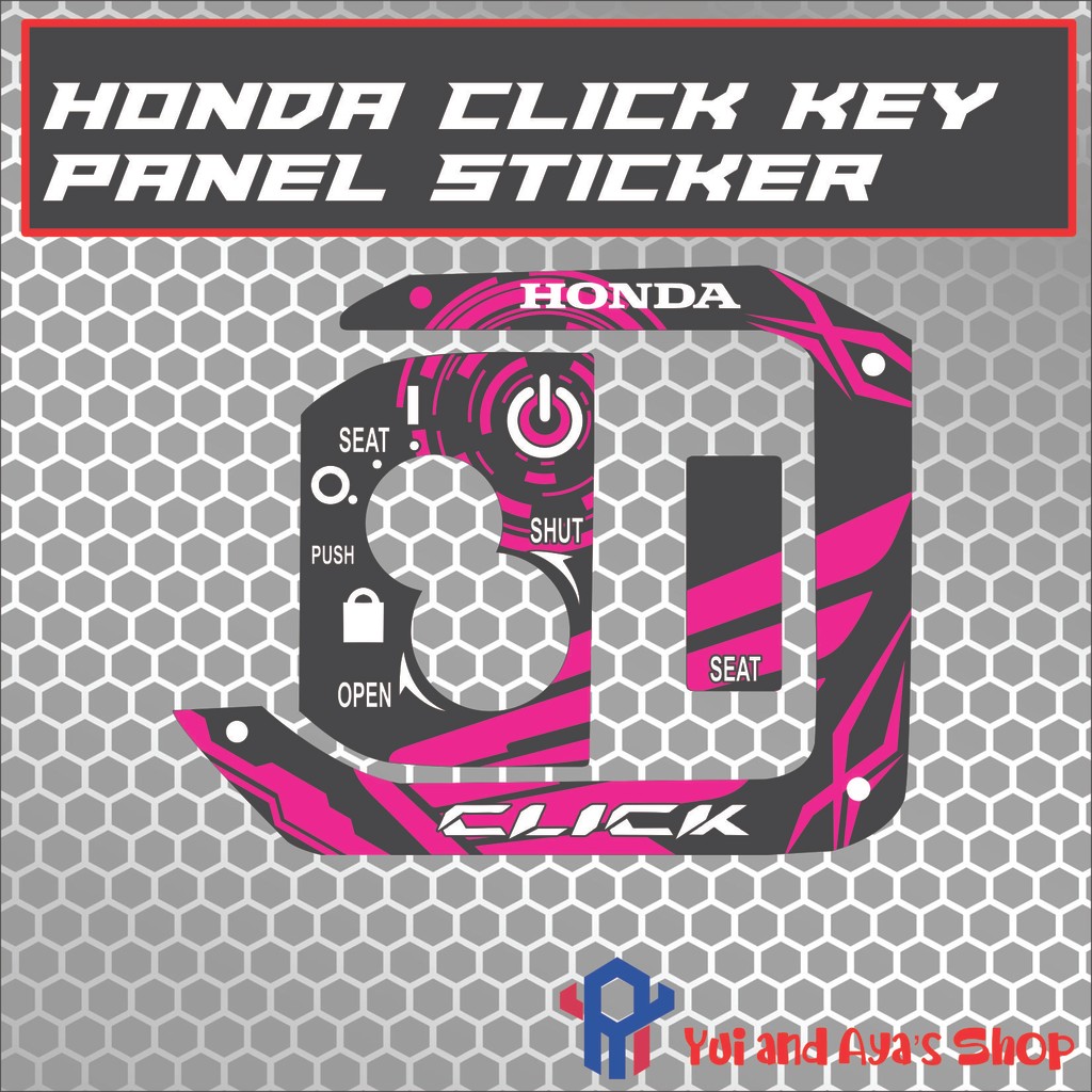Honda Click V2 V3 V4 Key Panel Printed Laminated Sticker | Shopee ...