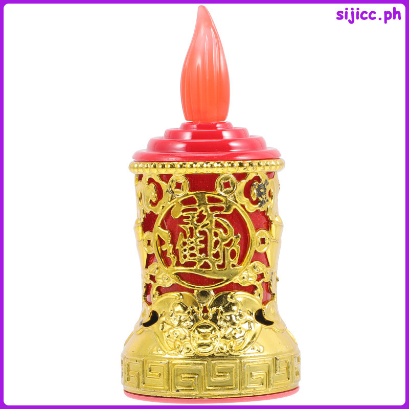 Altar Candles Chinese Electric Lamp Sacrificial Fireplace Decor LED